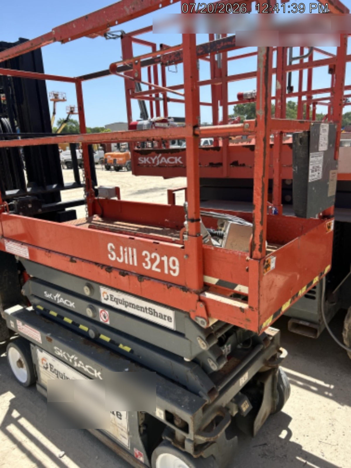 2019 Skyjack SJIII-3219 Standard Options, Trojan Batteries