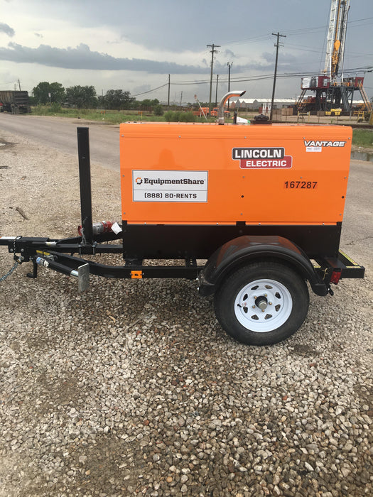 2021 Lincoln Electric Vantage 322 Vantage 322 Ready Pak 3 w/ Decals, ORANGE (includes trailer, cable rack, fender light kit) NO Telematics