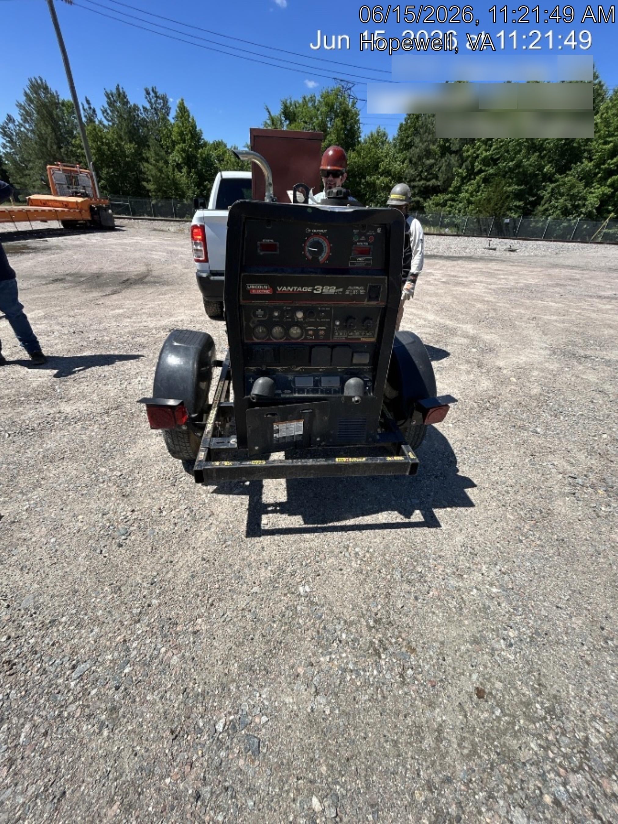 2019 Lincoln Electric Vantage 322 Ready-Pak 3, Two Wheel Trailer, Fender and Light Kit, Cable Rack