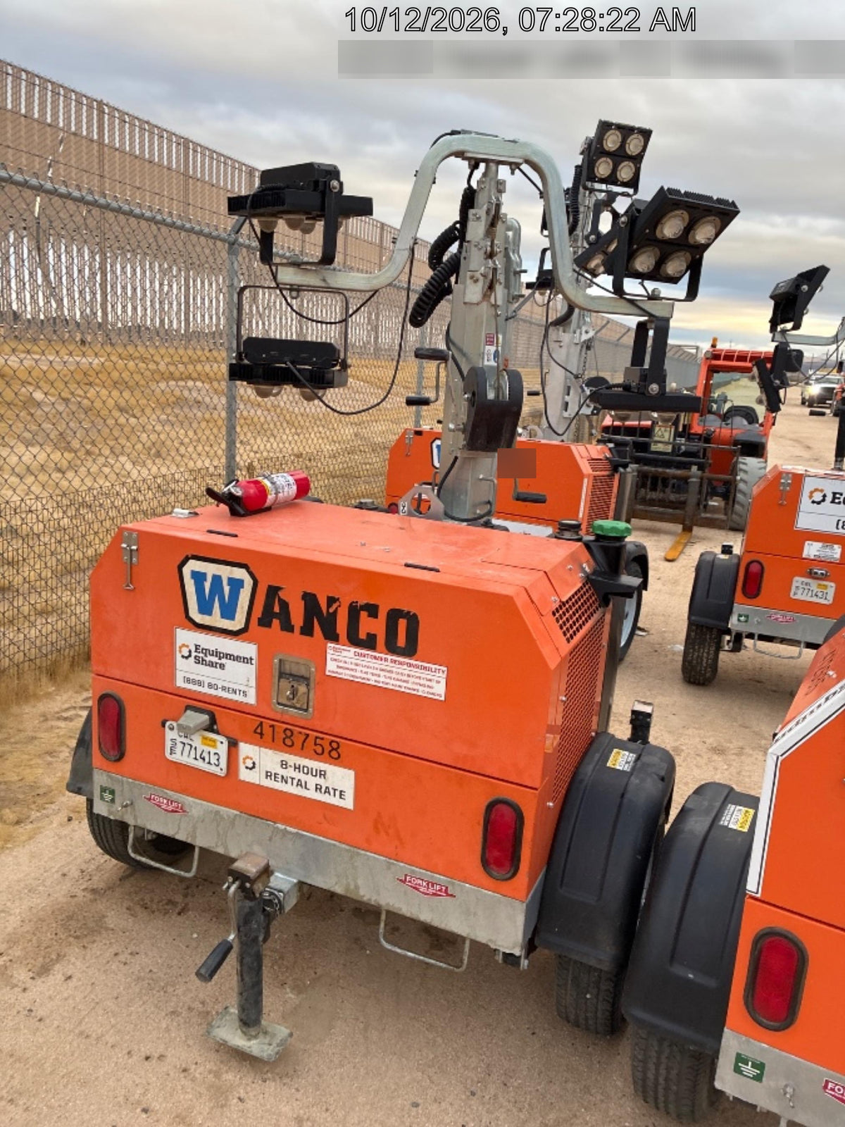 2024 Wanco WLTT-4MM4K Diesel, Deep Sea Controller, Shore Power Plug, Auto Start, (4) 350W LED Floodlights, 4kW Generator, 60 Gal Fuel Tank, 2" Ball, T3