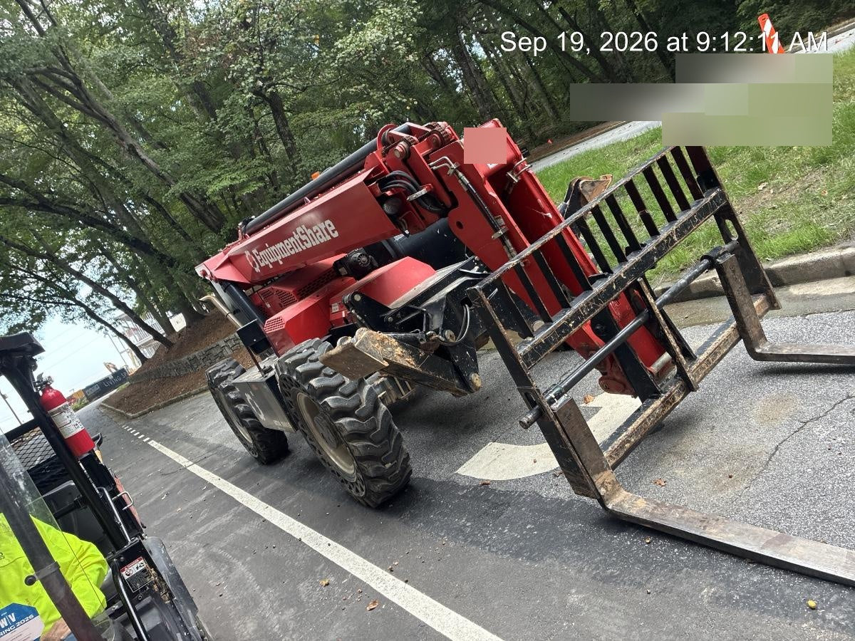 2020 Manitou MTA10055 Canopy, 120 HP, Solid Tires, Work Lights, Lift Hook, Auxiliary Hydraulics w/66" Carriage and 60" Forks