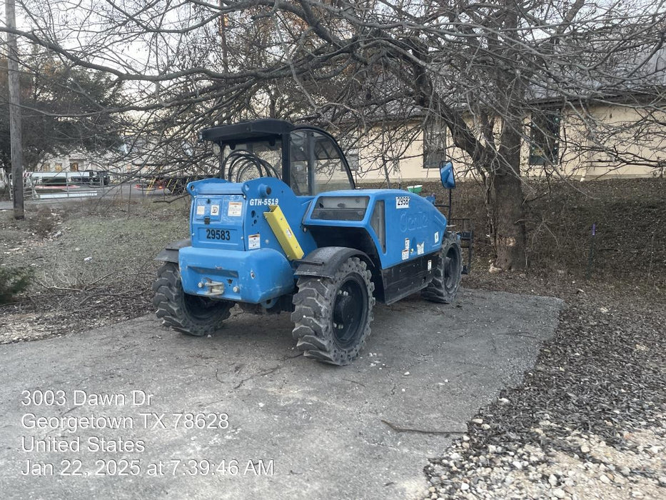 2019 Genie GTH-5519 Cab/Heat/AC, Solid RT Tires, LED Work Lights, Beacon, 48" Carriage, 48" Forks