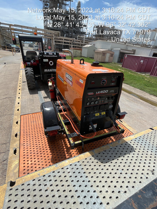 2022 Lincoln Electric LE400 Kubota V1505, Trlr, Cable Rack, Light Kit, ES Decals, T3