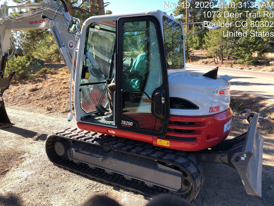 2020 Takeuchi TB290C Cab/Heat/Air, Rubber Tracks, Manual TAG QC