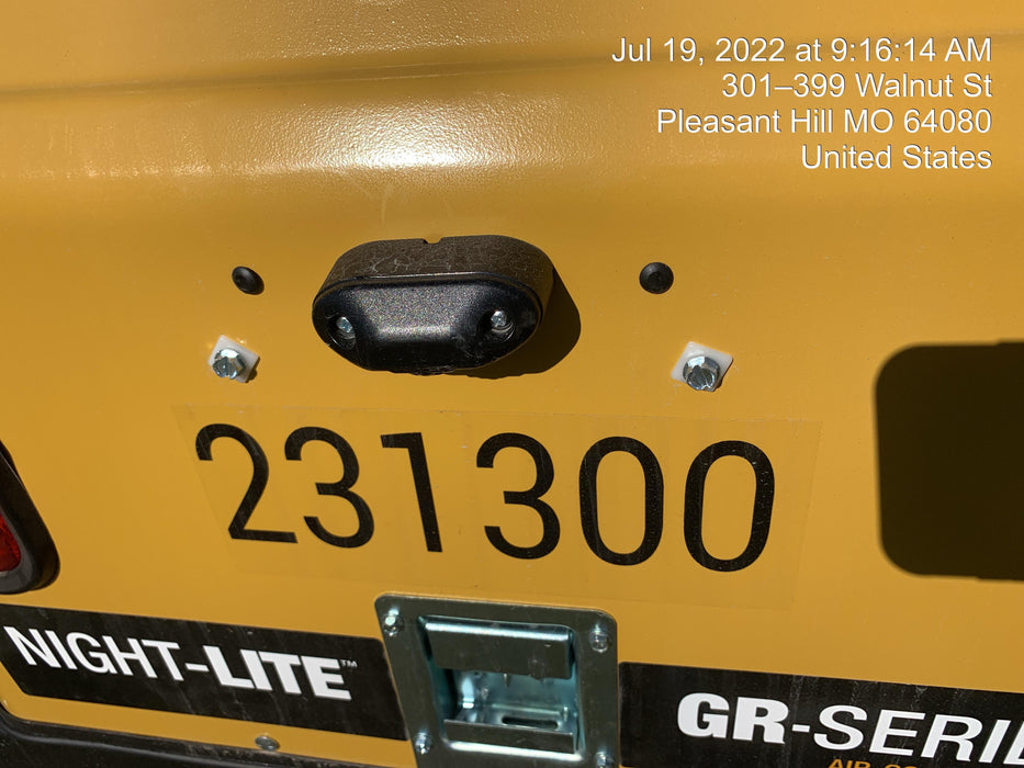 2022 Allmand NLV3GR (4) LED Light Fixture 350W, 23' Vertical Mast, 3kW Prime, Towable, Deep Sea L401, Leveling Jacks, Yanmar T4F 5.8hp
