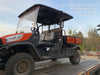 Kubota RTV-X1140W-H 4WD utility cart -LED strobe -Windshield tempered glass -Plastic canopy -Wire harness kit -Backup alarm