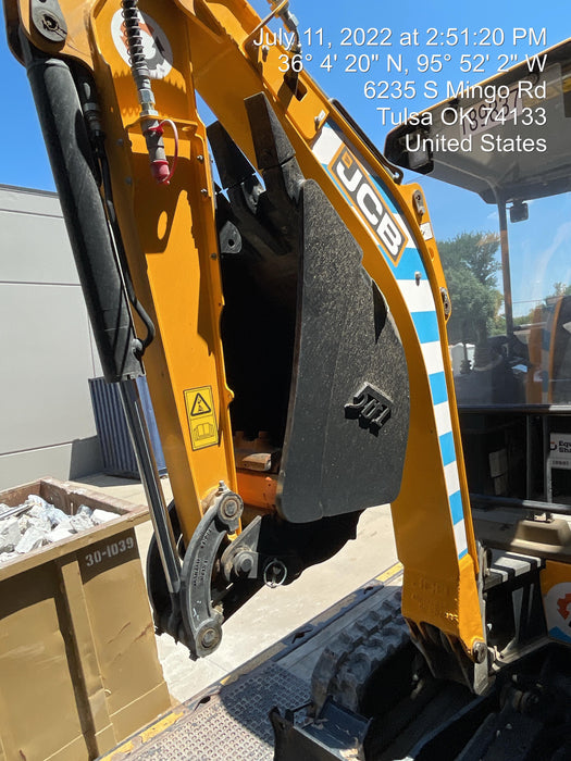 2022 JCB 19C-1E Canopy, Rubber Track, Beacon, Dipper, WL, Coupler, ES Decals