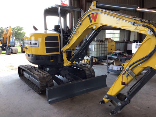 2019 Wacker Neuson EZ53 Open ROPS, Long Dipperstick, T4, VDS Manual QC, Buckets: 12/18/24", Hydraulic Thumb
