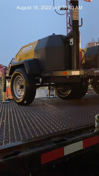 2022 Allmand NLV3GR (4) LED Light Fixture 350W, 23' Vertical Mast, 3kW Prime, Towable, Deep Sea L401, Leveling Jacks, Yanmar T4F 5.8hp