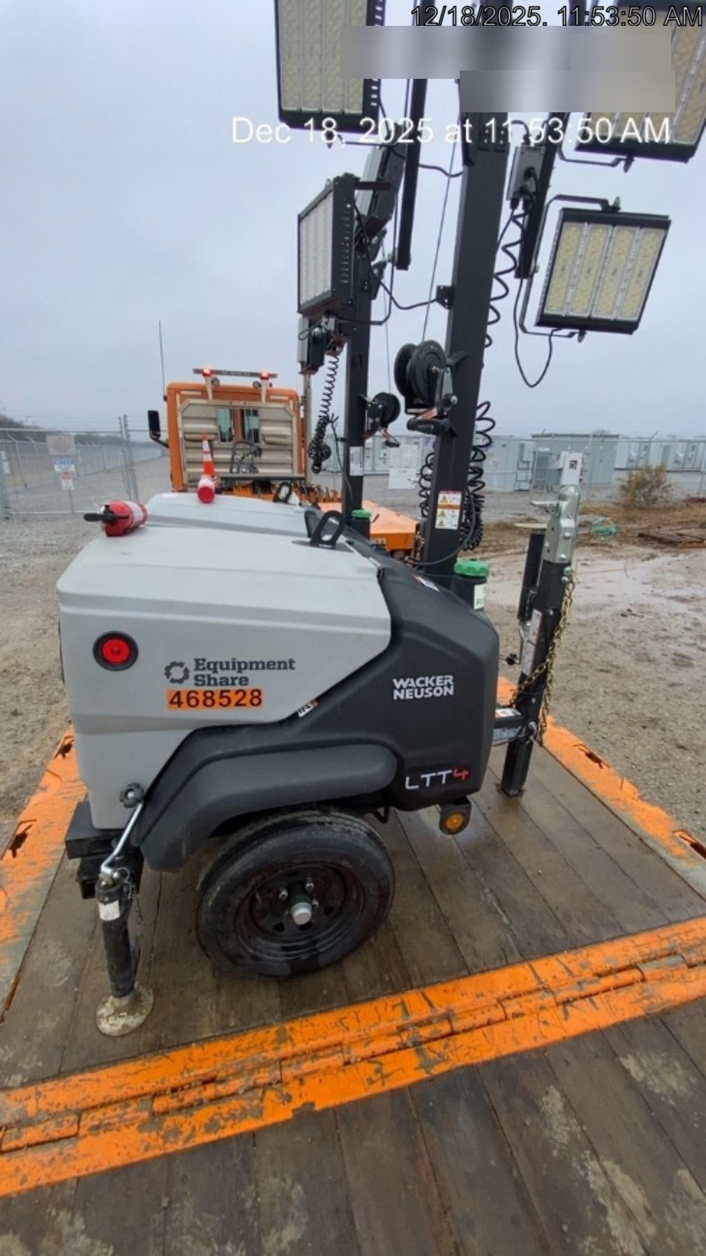 2024 Wacker Neuson LTT4 Diesel, Kohler KDW702, Deep Sea Controller, Auto Start, LED 320W, Bypass Outlet, T3