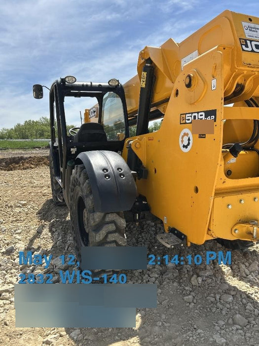 2020 JCB 509-42 Canopy, Solid Tires, Work Lights, Beacon, Aux Hydraulics, Back up Alarm, Lifting Eye, ES Decals