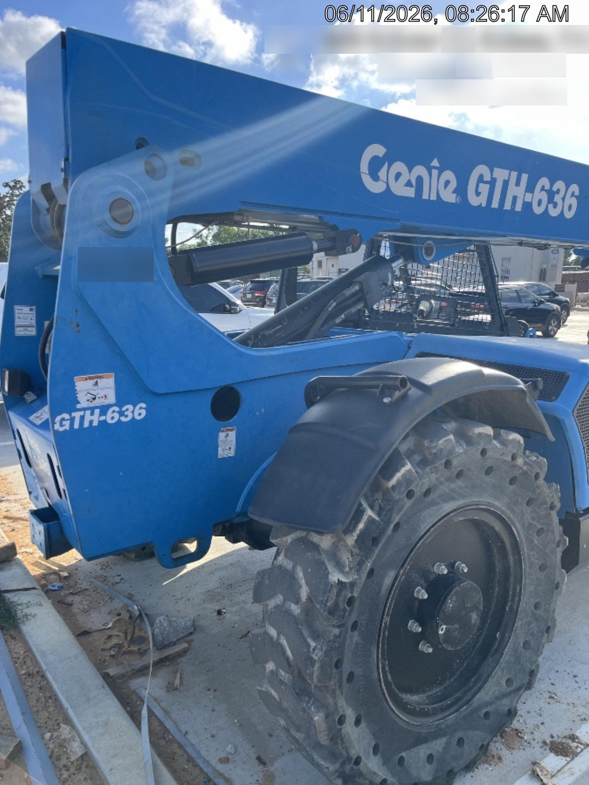 2018 Genie GTH-636 GTH-636 w/Open ROPS, Solid Tires, beacon/work lights, 48" carriage/forks