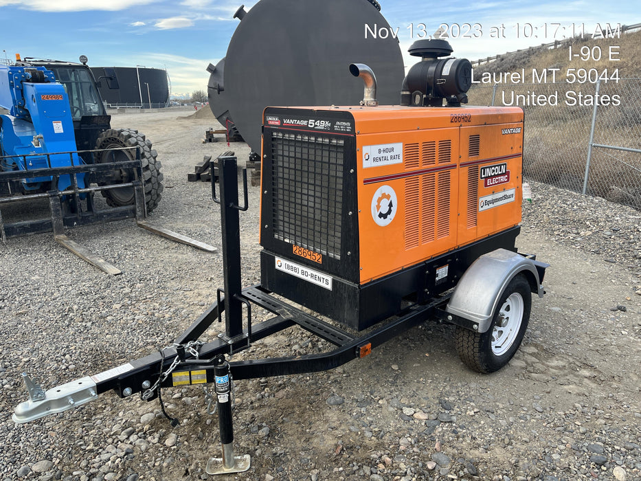 2022 Lincoln Electric Vantage 549X Crosslink Technology, Trailer Mounted, ES Decals, T3