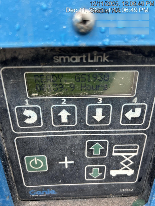 2020 Genie GS-1930 Solid Non Marking Tires, Beacon, Folding rails with half height swing gate, 800W Inverter