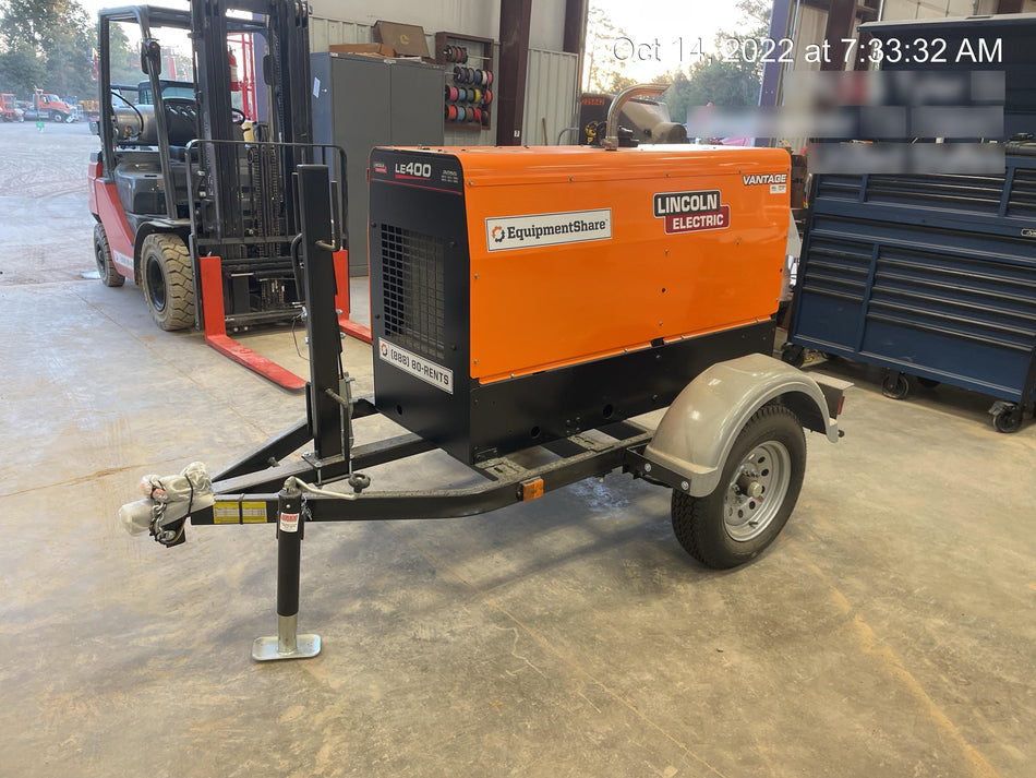 2022 Lincoln Electric LE400 Kubota V1505, Trlr, Cable Rack, Light Kit, ES Decals, T3