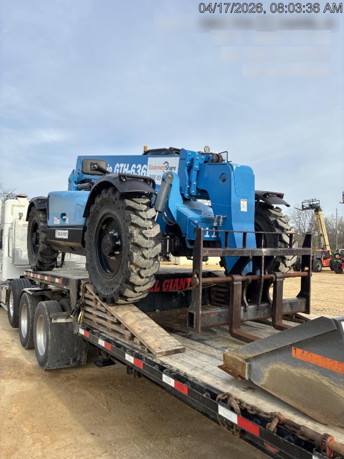 2018 Genie GTH-636 Genie GTH-636 w/Open ROPS, Solid Tires, Work Light/Beacon, 48" Carriage and Forks