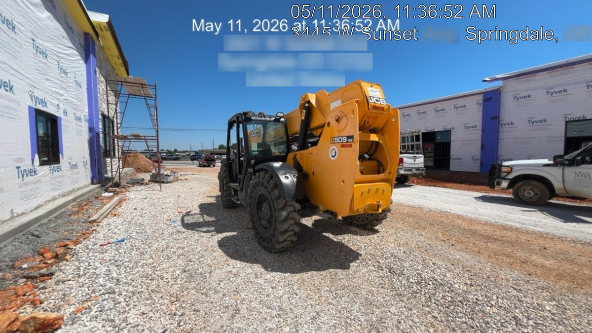 2020 JCB 509-42 Canopy, Solid Tires, Work Lights, Beacon, Aux Hydraulics, Back up Alarm, Lifting Eye, ES Decals