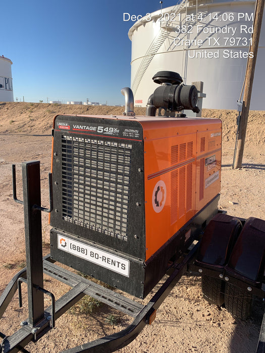 2021 Lincoln Electric Vantage 549X Ready Pak 3, ORANGE (includes trailer, cable rack, fender light kit)