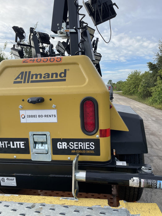 2022 Allmand NLV3GR (4) LED Light Fixture 350W, 23' Vertical Mast, 3kW Prime, Towable