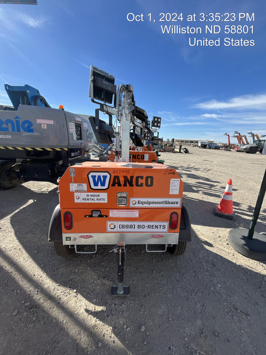 2024 Wanco WLTT-4MM4K Diesel, Deep Sea Controller, Shore Power Plug, Auto Start, (4) 350W LED Floodlights, 4kW Generator, 60 Gal Fuel Tank, 2" Ball, T3