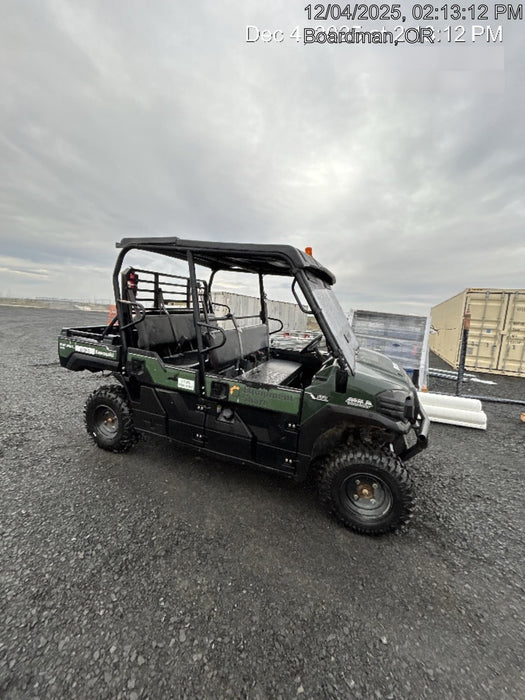 2019 Kawasaki Mule PRO-DXT Standard Options, Backup Alarm, Beacon, Plastic Hard Top, Poly Windshield, Horn Kit