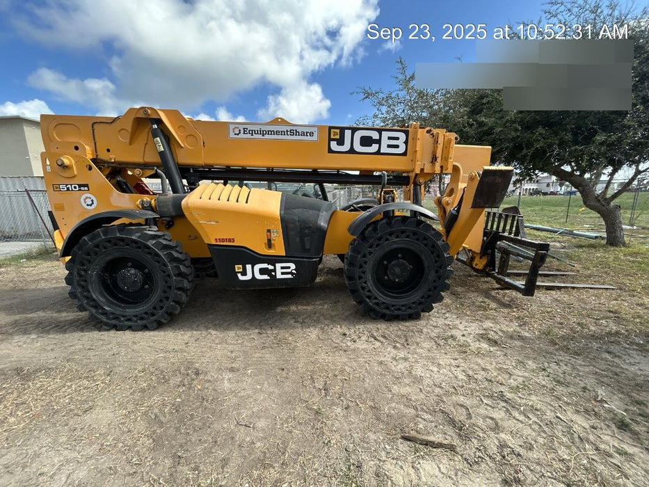2020 JCB 510-56 Canopy, Solid Tires, Work Lights, Beacon, Aux Hydraulics, Back up Alarm, Lifting Eye, ES Decals