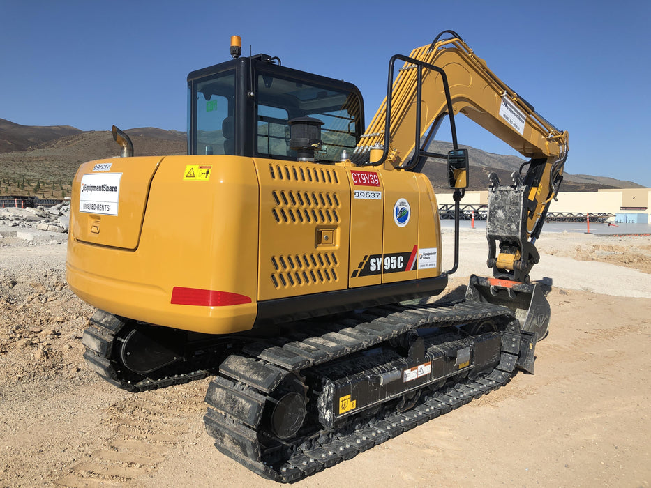 2020 Sany SY95C Cab, Hyd QC, Buckets: 12" , 24", 36" , Main Pin Hydraulic Thumb