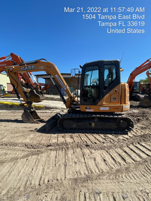 2017 Case CX80C CLOSED CAB, A/C,RUBBER TRACKS PADS,7'-2" ARM,THUMB