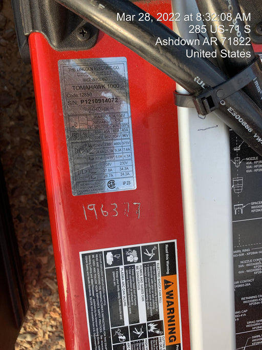 2021 LINCOLN ELECTRIC TOMAHAWK 1000