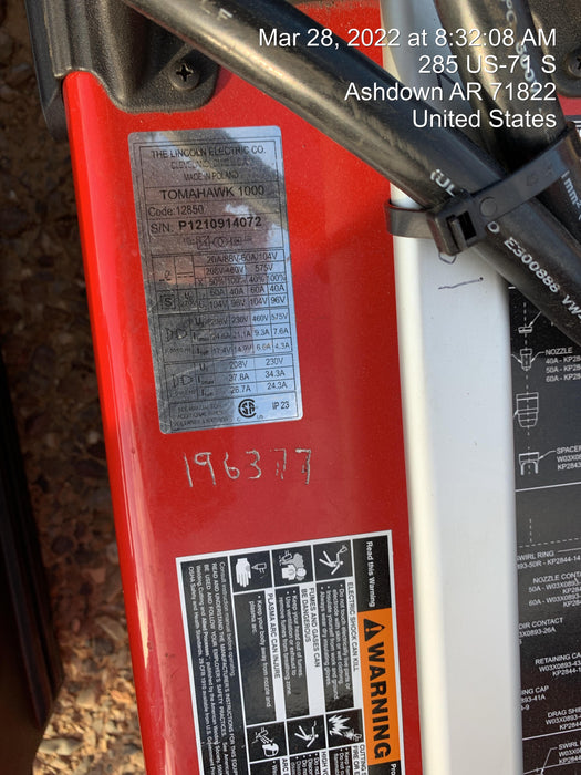 2021 LINCOLN ELECTRIC TOMAHAWK 1000