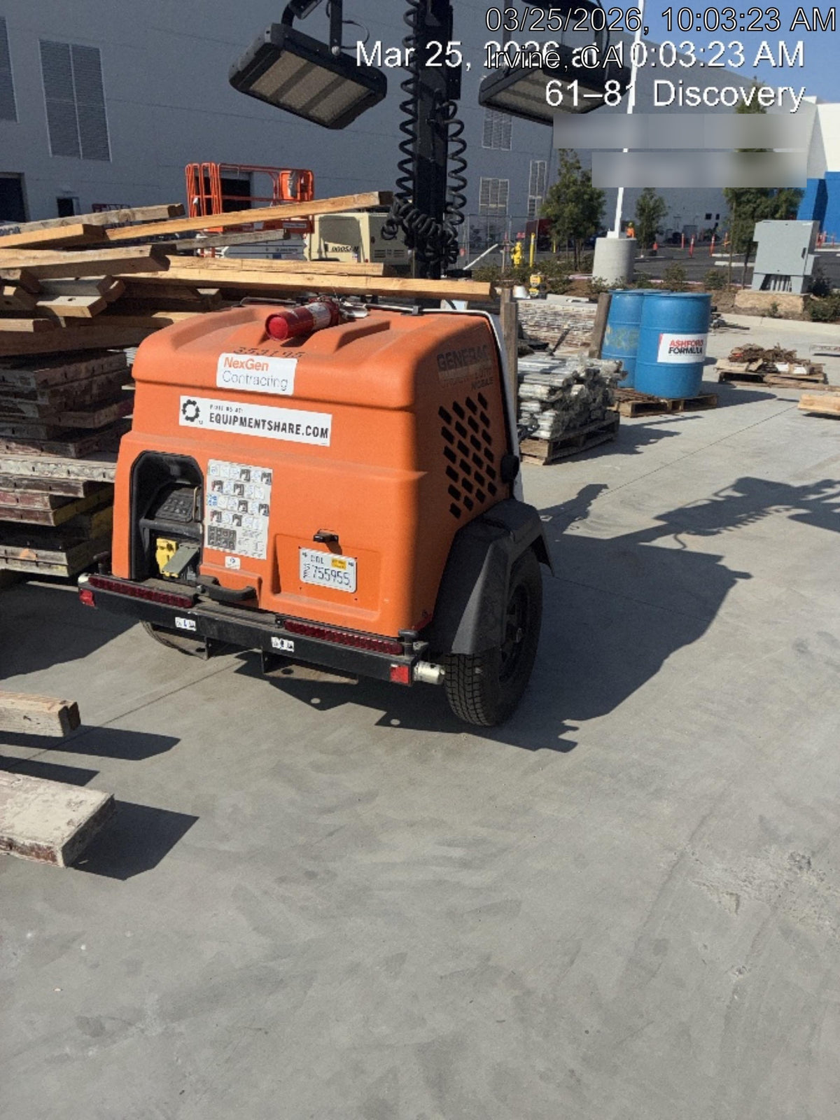 2023 Generac MLT2 Diesel, Flex Switch 120V Input, Powerzone Controller, (4) 320W LED Lights, 4kW Generator, 39.9 Gal Fuel Tank, 2" Ball, T3