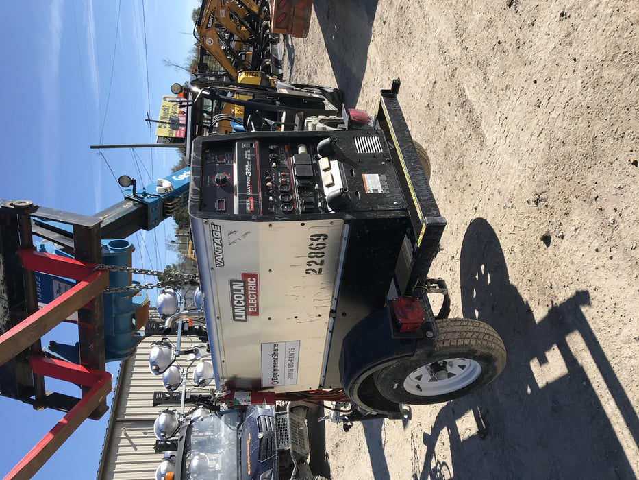2019 Lincoln Electric Vantage 322 Lincoln Vantage 322 Welder w/Trailer, Light Kit, Cable Rack