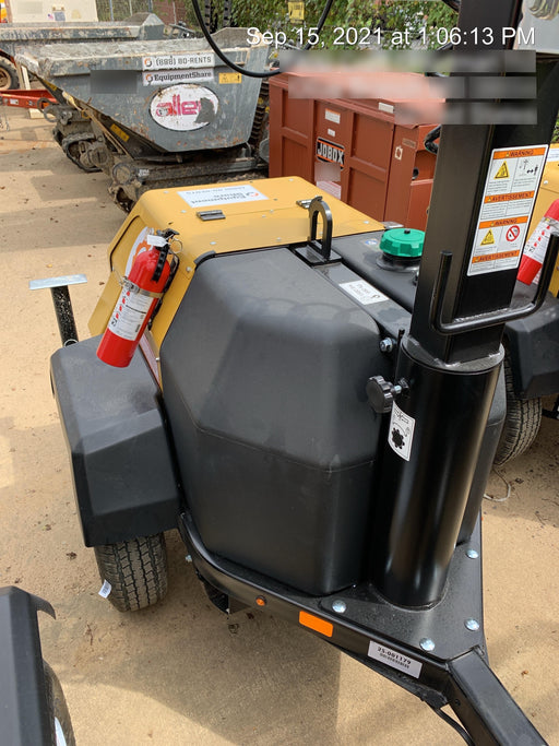 2021 Allmand NLV3GR (4) LED Light Fixture 350W, 23' Vertical Mast, 3kW Prime, Towable, Deep Sea L401, Leveling Jacks, Yanmar T4F 5.8hp