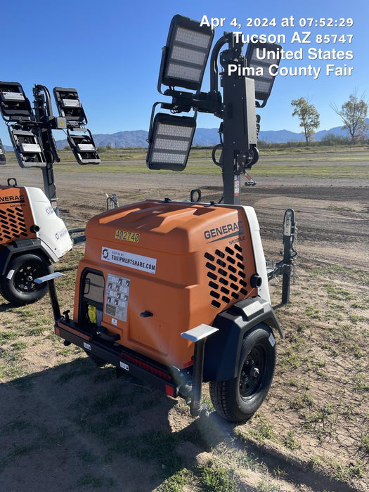 2024 Generac MLT2 Diesel, Flex Switch 120V Input, Powerzone Controller, 
(4) 320W LED Lights, 4kW Generator, 39.9 Gal Fuel Tank, 2" Ball, T3