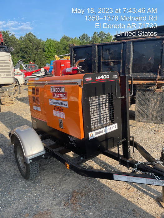 2022 Lincoln Electric LE400 Kubota V1505, Trlr, Cable Rack, Light Kit, ES Decals, T3