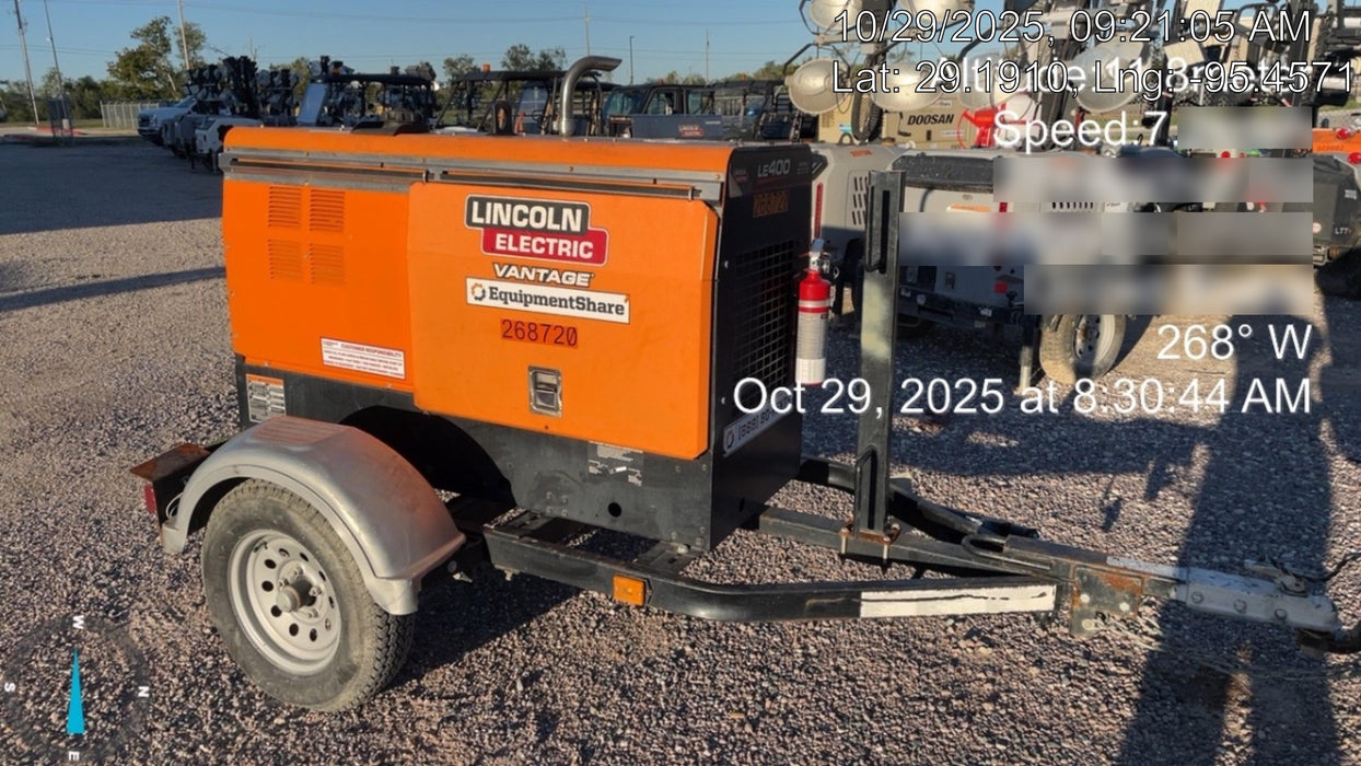 2022 Lincoln Electric LE400 Kubota V1505, Trlr, Cable Rack, Light Kit, ES Decals, T3