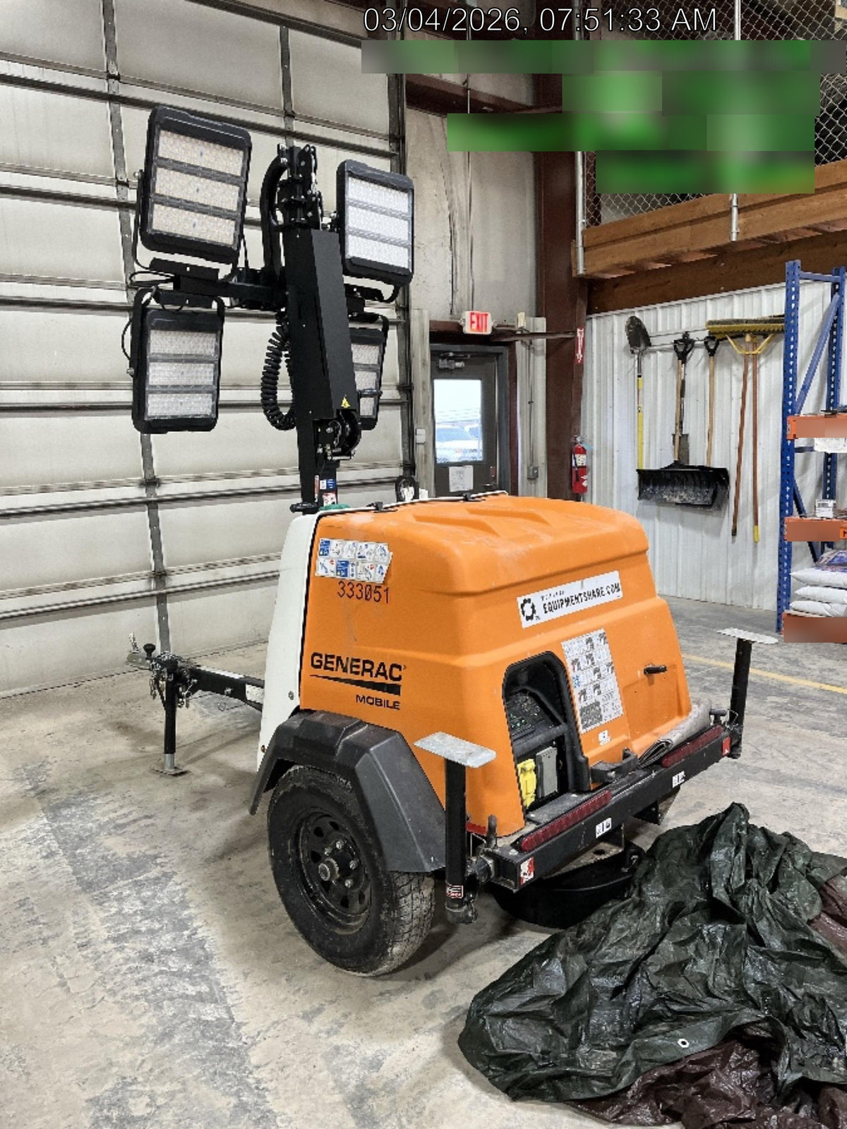 2023 Generac MLT2 Diesel, Flex Switch 120V Input, Powerzone Controller, (4) 320W LED Lights, 4kW Generator, 39.9 Gal Fuel Tank, 2" Ball, T3