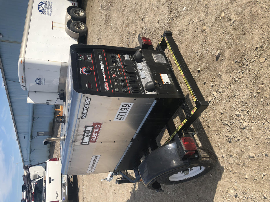 2019 Lincoln Electric Vantage 322 Ready-Pak 3, Two Wheel Trailer, Fender and Light Kit, Cable Rack