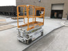 Custom Equipment HB-1430 <ul>
 <li>Hy-Brid Scissor Lift</li>
  <li>Platform capacity up to 670 lbs.</li>
  <li>Working height up to 20 ft</li>
  <li>Weighs under 1,700 lbs.</li>
  <li>Non-marking wheels </li>
</ul>