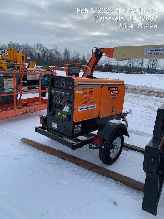 2021 Lincoln Electric Vantage 322 Vantage 322 Ready Pak 3 w/ Decals, ORANGE (includes trailer, cable rack, fender light kit) NO Telematics