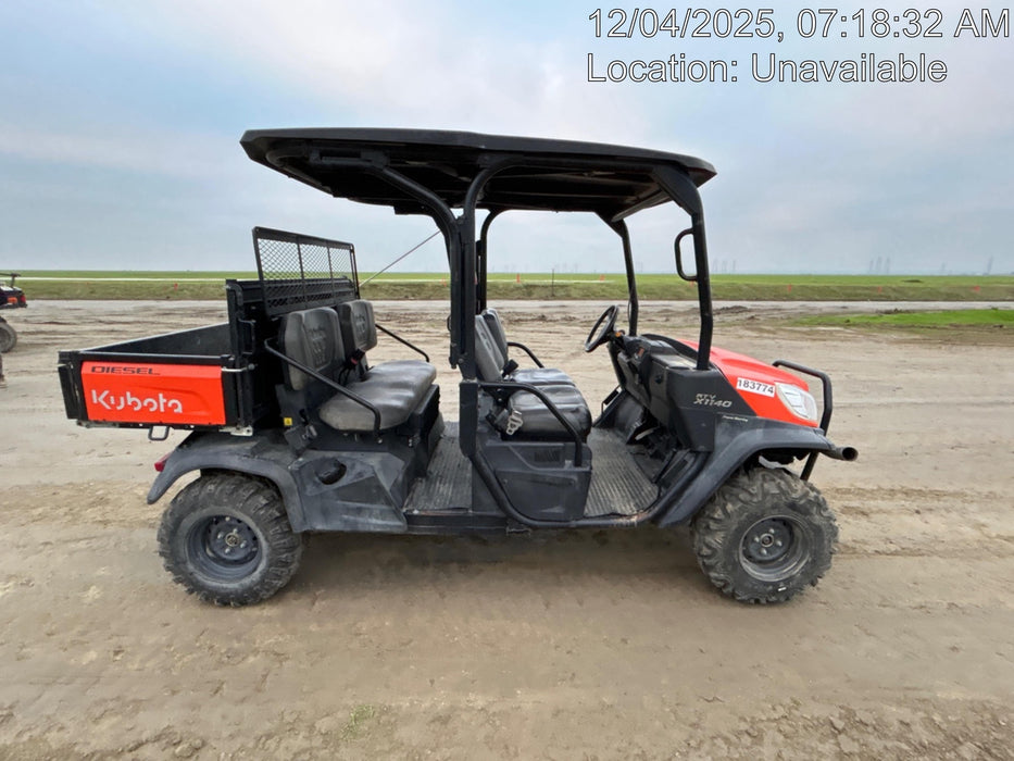 2021 Kubota RTV-X1140W-H Plastic Canopy, Windshield Acrylic Clear, LED Strobe Light, Wire Harness Kit, Back up Alarm