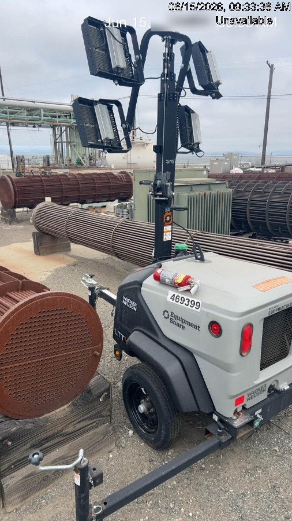 2024 Wacker Neuson LTT4 Diesel, Kohler KDW702, Deep Sea Controller, Auto Start, LED 320W, Bypass Outlet, T3