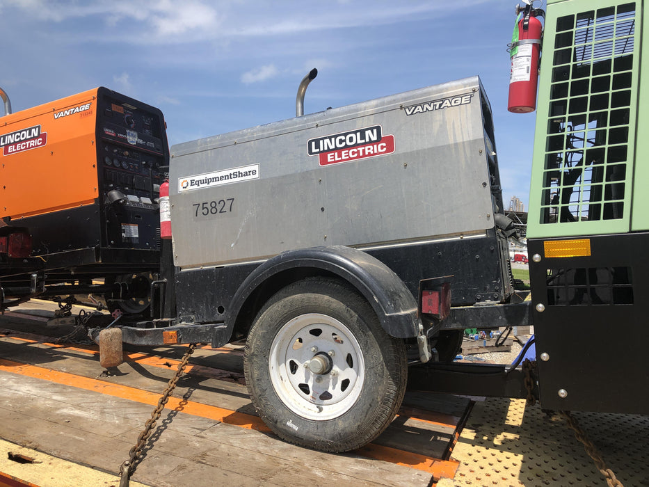 2020 Lincoln Electric Vantage 322 Welder Ready-Pak 3, w/ GPS & Decals (includes trailer, cable rack, fender light kit)