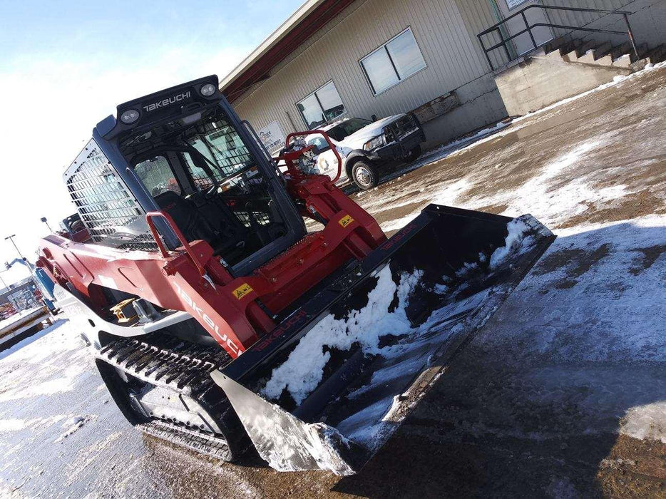 2019 Takeuchi TL12V2C ROPS/FOPS Cab, Heat/AC, Defroster, Rubber Tracks, Back-up Alarm, Front & Rear Working Lights, Auxiliary Hydraulics, Two-Speed Travel, Electronic Monitoring System, Hydraulic Universal Quick Hitch w/80" HD Smooth Dirt Bucket with Bolt-on Edge, 24.0 cu ft. Capacity