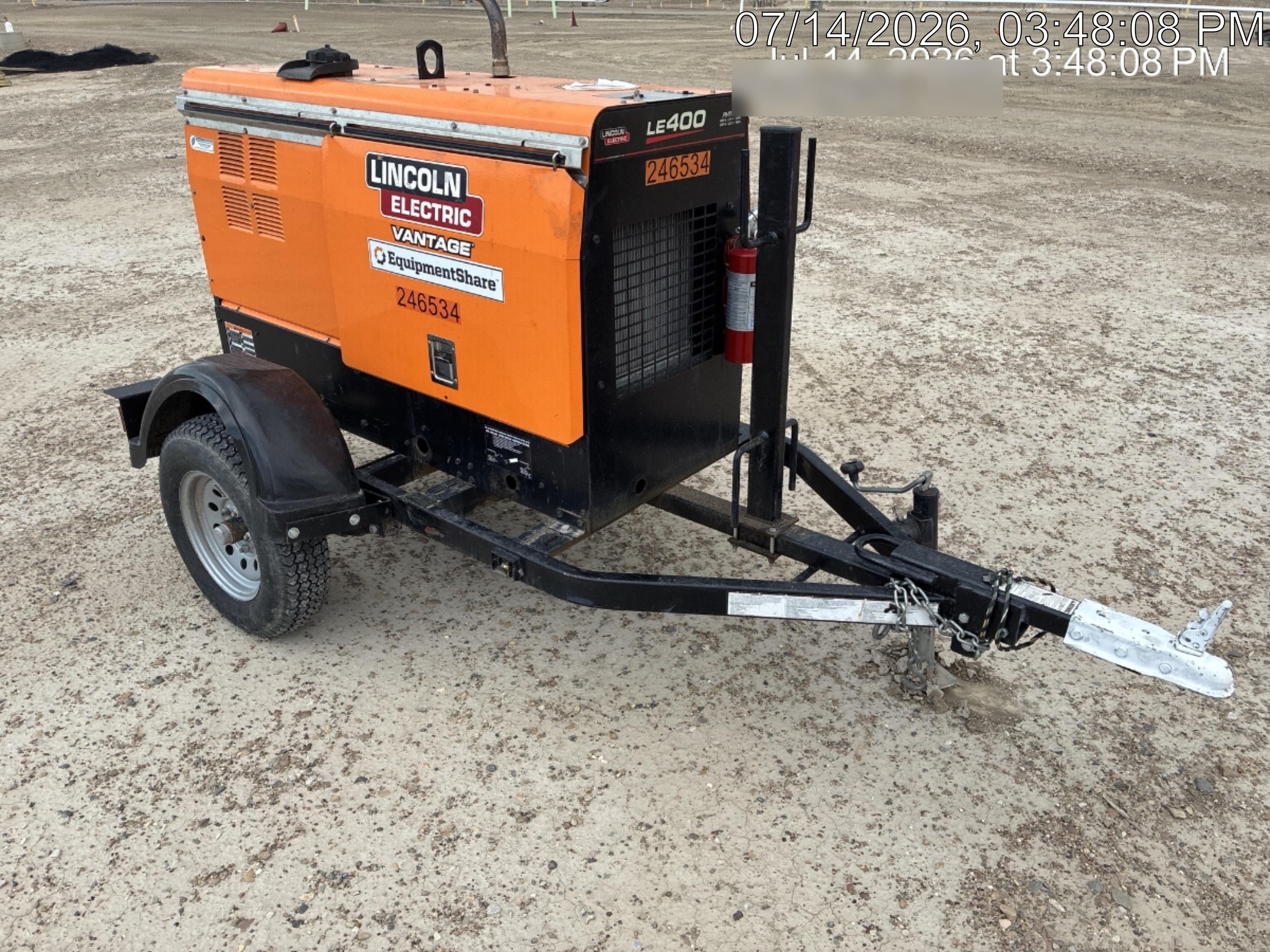 2022 Lincoln Electric LE400 Kubota V1505, Trlr, Cable Rack, Light Kit, ES Decals, T3