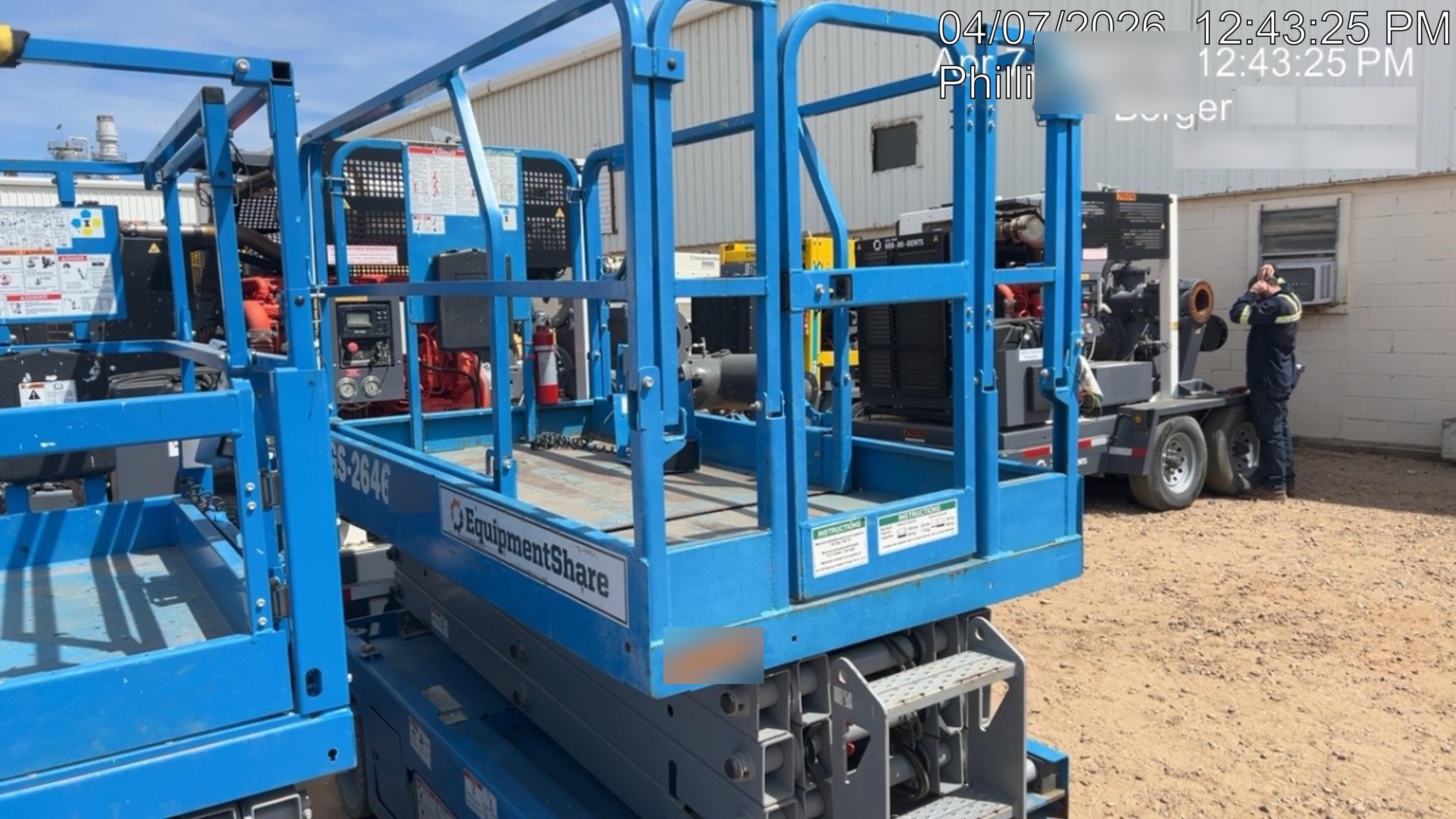 2019 Genie GS-2646 folding rails with full height swing gate