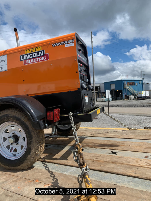 2021 Lincoln Electric Vantage 322 Vantage 322 Ready Pak 3 w/ Telematics & Decals, ORANGE (includes trailer, cable rack, fender light kit)