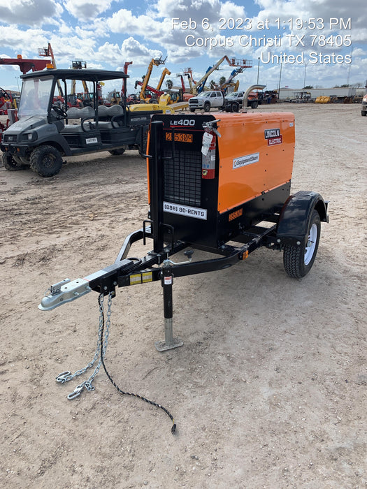 2022 Lincoln Electric LE400 Kubota V1505, Trlr, Cable Rack, Light Kit, ES Decals, T3