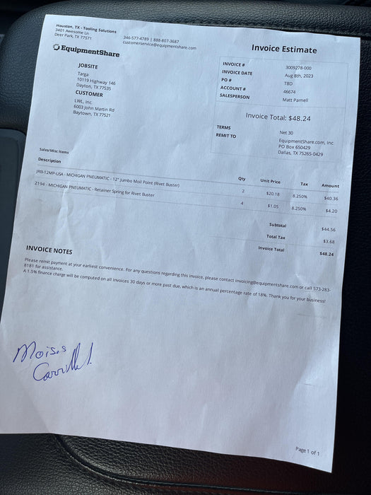 2021 MICHIGAN PNEUMATIC MP-133-ORANGE-NEP-SB