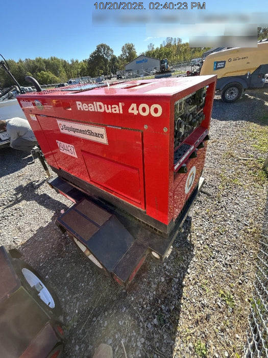 2023 Shindaiwa DGW400MDL Kubota D902 Engine, 23 HP, Dual Op Welder, Wire, Arc, Droop Stick, Tig, and CC Stick Functionality, Simulphase, 3 Phase and 1 Phase Gen Output, Single Axle NB Trlr, Slr Trckl Chrg 12V 12W, Fire Ext